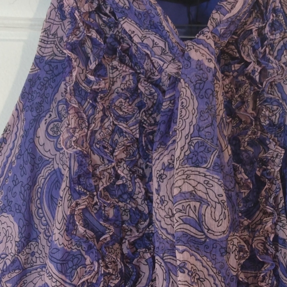 ZARA short mauve jumpsuit with print sz Large - Picture 8 of 15